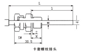 双金属温度计卡套螺纹接头